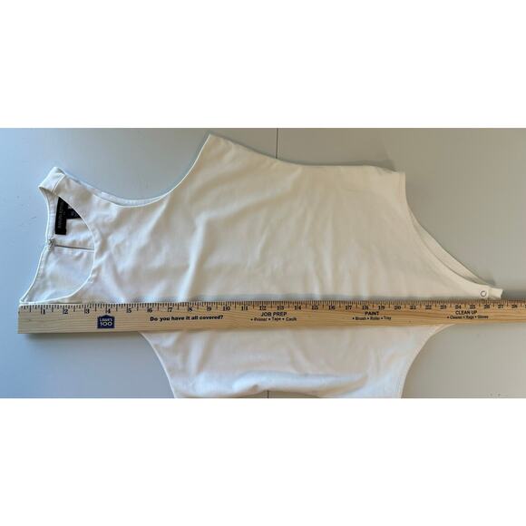 Banana Republic White Halter Bodysuit Sleeveless Stretch Casual Layering XS - Picture 7 of 9
